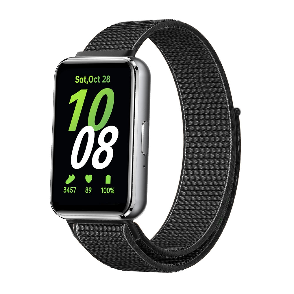 For-Samsung-Galaxy-Fit-3-Woven-Nylon-Loop-Watch-Band(Black)