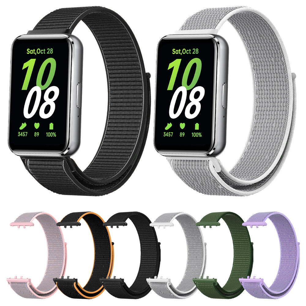 For-Samsung-Galaxy-Fit-3-Woven-Nylon-Loop-Watch-Band(Black)