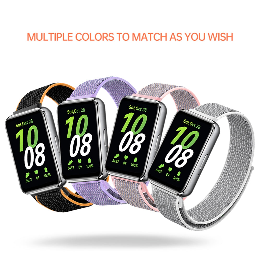 For-Samsung-Galaxy-Fit-3-Woven-Nylon-Loop-Watch-Band(Black)