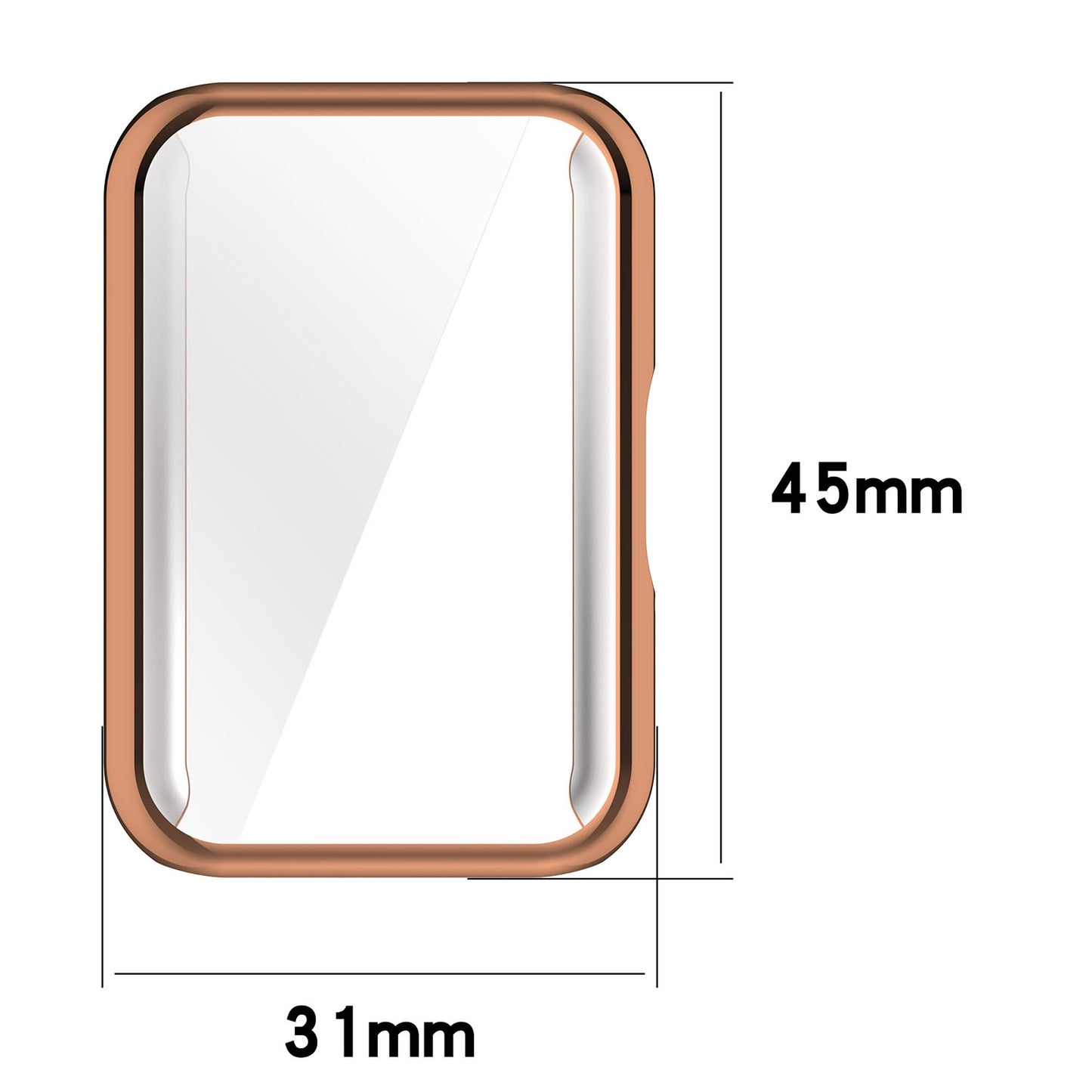 For-Samsung-Galaxy-Fit-3-Full-Coverage-TPU-Electroplated-Watch-Protective-Case(Black)