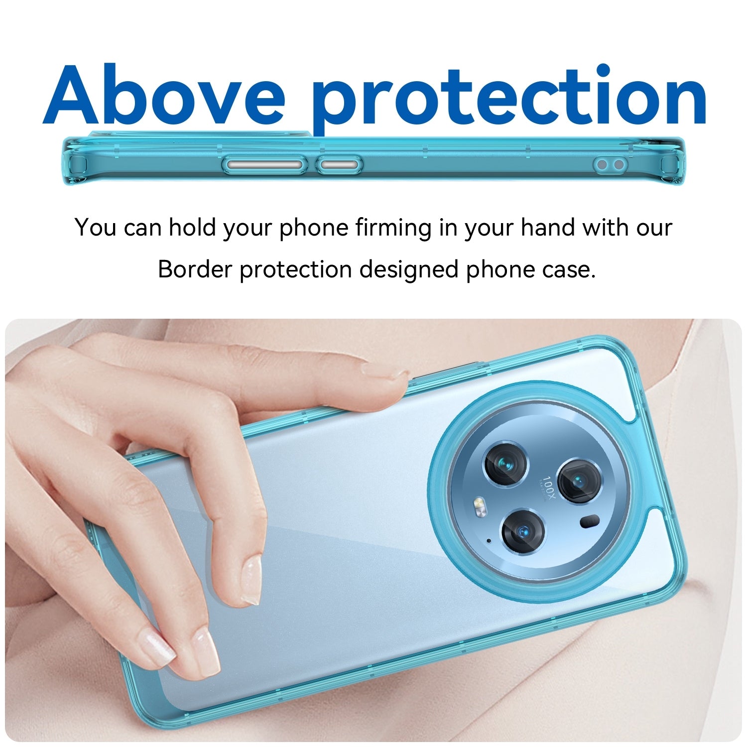 For-Honor-Magic5-Pro-Colorful-Series-Acrylic-Hybrid-TPU-Phone-Case(Transparent-Blue)