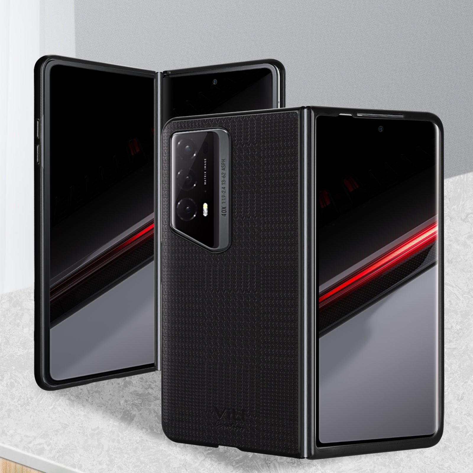 For-Honor-Magic-V2-RSR-Porsche-Design-ViLi-TH-Series-Shockproof-Phone-Case(Black)