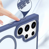 For-Samsung-Galaxy-S24-5G-Metal-Button-Skin-Feel-Matte-MagSafe-Shockproof-Phone-Case(Grey)