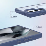 For-Samsung-Galaxy-S24-5G-Metal-Button-Skin-Feel-Matte-MagSafe-Shockproof-Phone-Case(Grey)