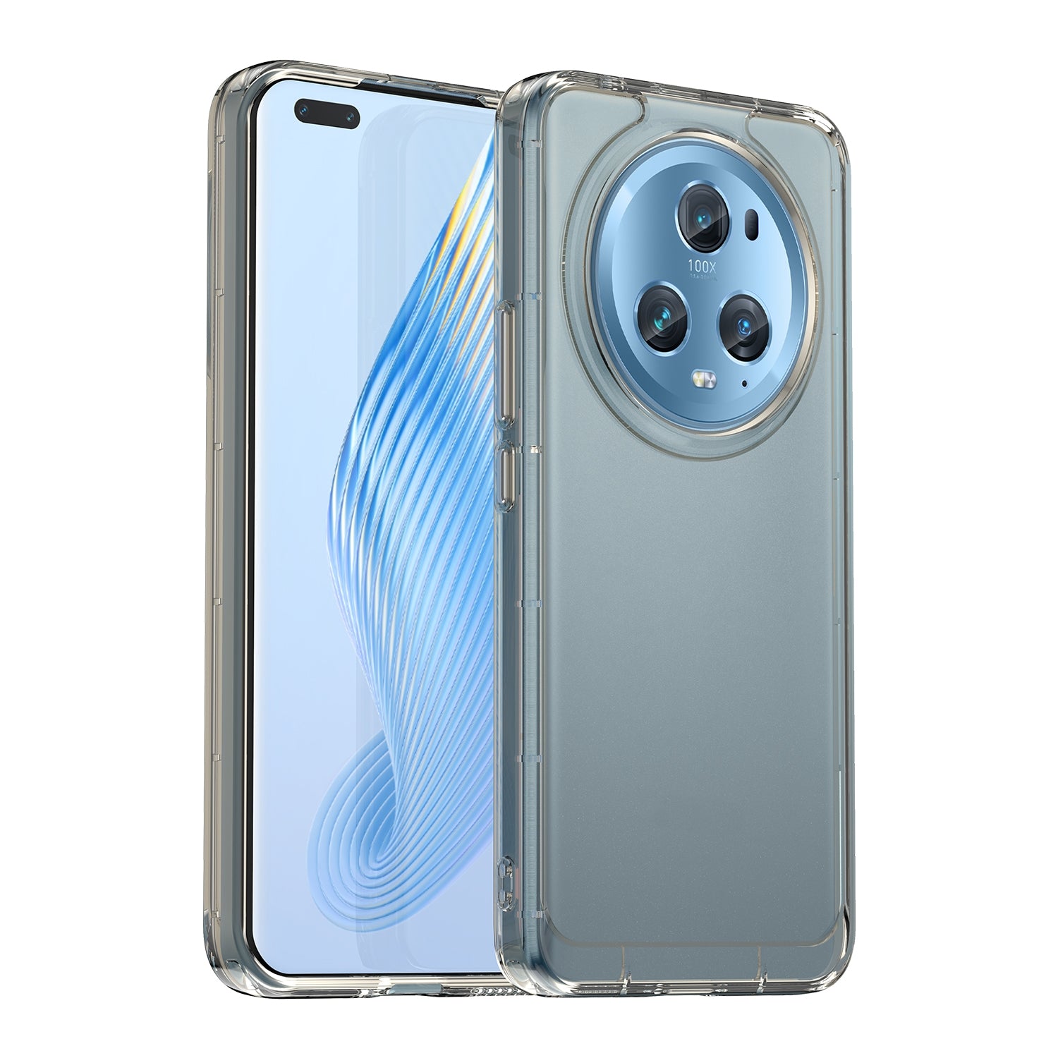 For-Honor-Magic5-Pro-Candy-Series-TPU-Phone-Case(Transparent-Grey)