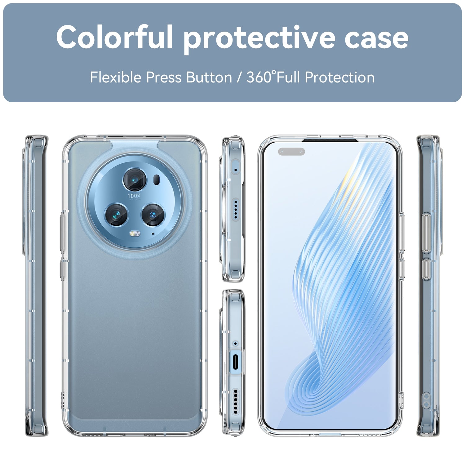 For-Honor-Magic5-Pro-Candy-Series-TPU-Phone-Case(Transparent)