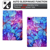 For-Samsung-Galaxy-Tab-S6-Lite-2024/2022-Voltage-Painted-Smart-Leather-Tablet-Case(Petals)