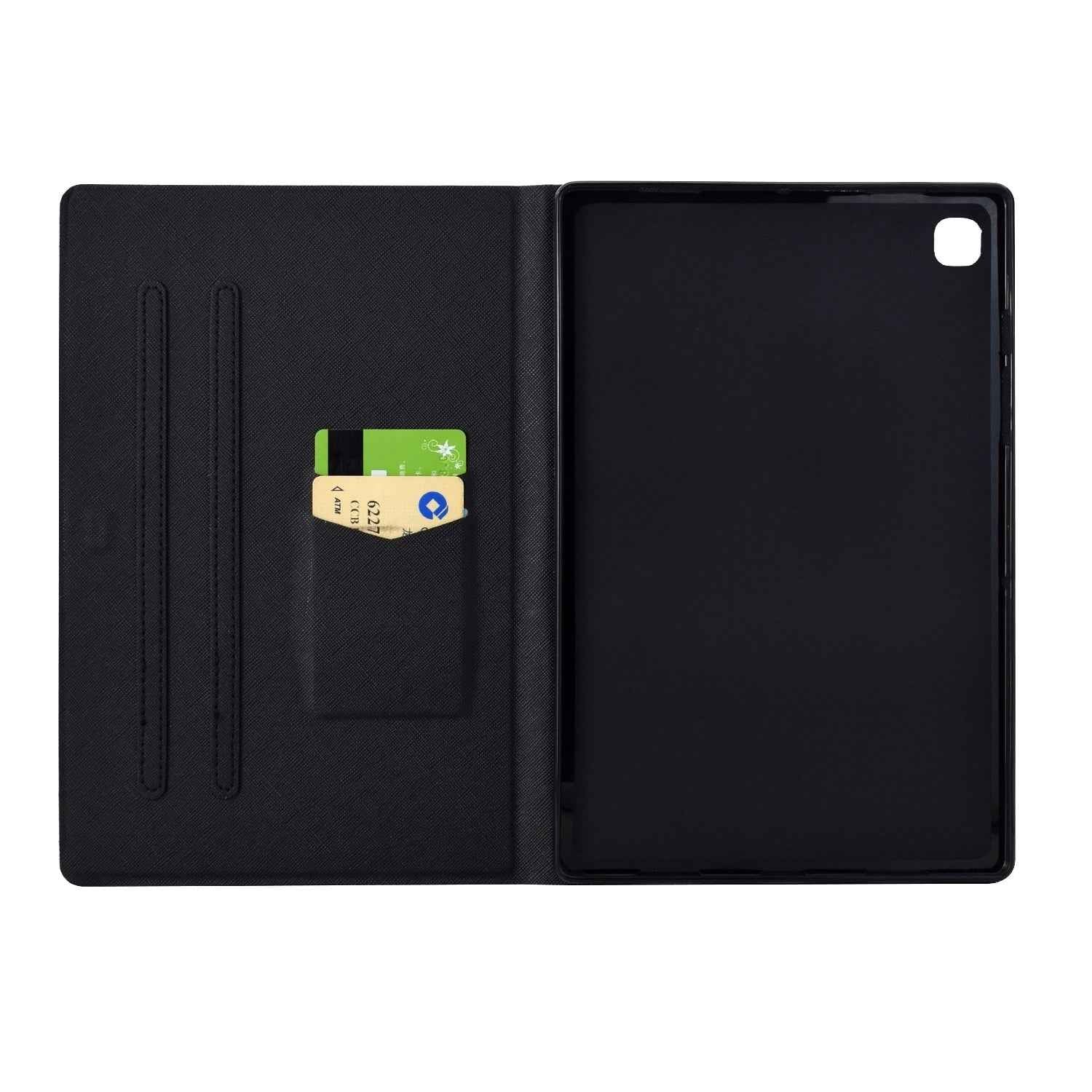 For-Samsung-Galaxy-Tab-S6-Lite-2024/2022-Voltage-Painted-Smart-Leather-Tablet-Case(Petals)