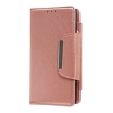 For-Samsung-Galaxy-A55-5G-Multifunctional-7-Card-Wallet-Leather-Phone-Case(Rose-Gold)
