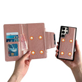 For-Samsung-Galaxy-A55-5G-Multifunctional-7-Card-Wallet-Leather-Phone-Case(Rose-Gold)