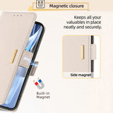 For-Samsung-Galaxy-A55-5G-Crossbody-Chain-Leather-Phone-Case(White)