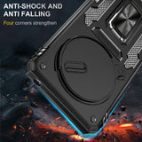 For-Redmi-14C-Armor-PC-+-TPU-Camera-Shield-Phone-Case(Black)