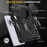 For-Redmi-14C-Armor-PC-+-TPU-Camera-Shield-Phone-Case(Black)