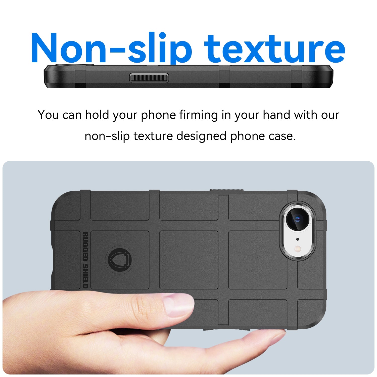 For-iPhone-17e-/-16e-Full-Coverage-Shockproof-TPU-Phone-Case(Black)