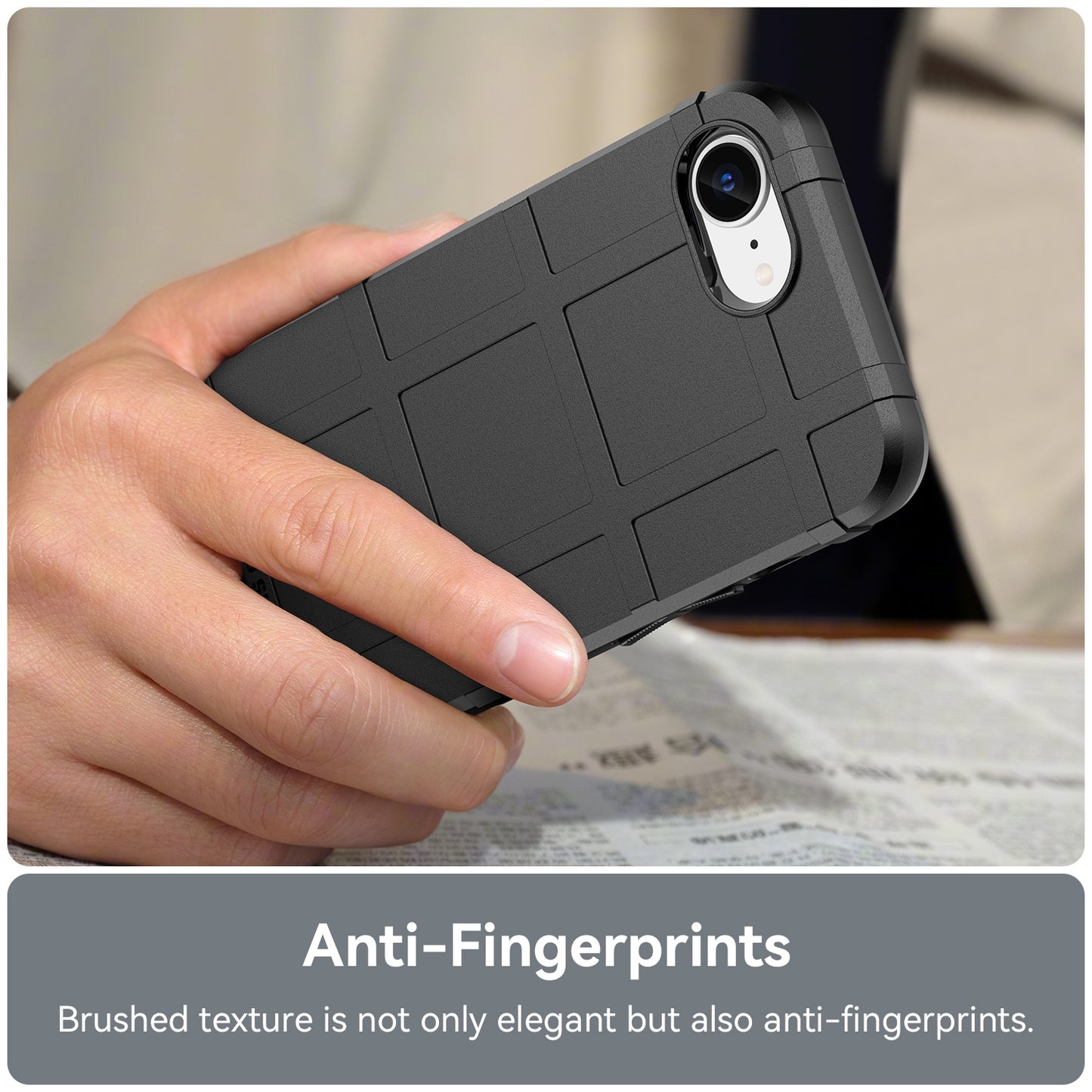 For-iPhone-17e-/-16e-Full-Coverage-Shockproof-TPU-Phone-Case(Black)