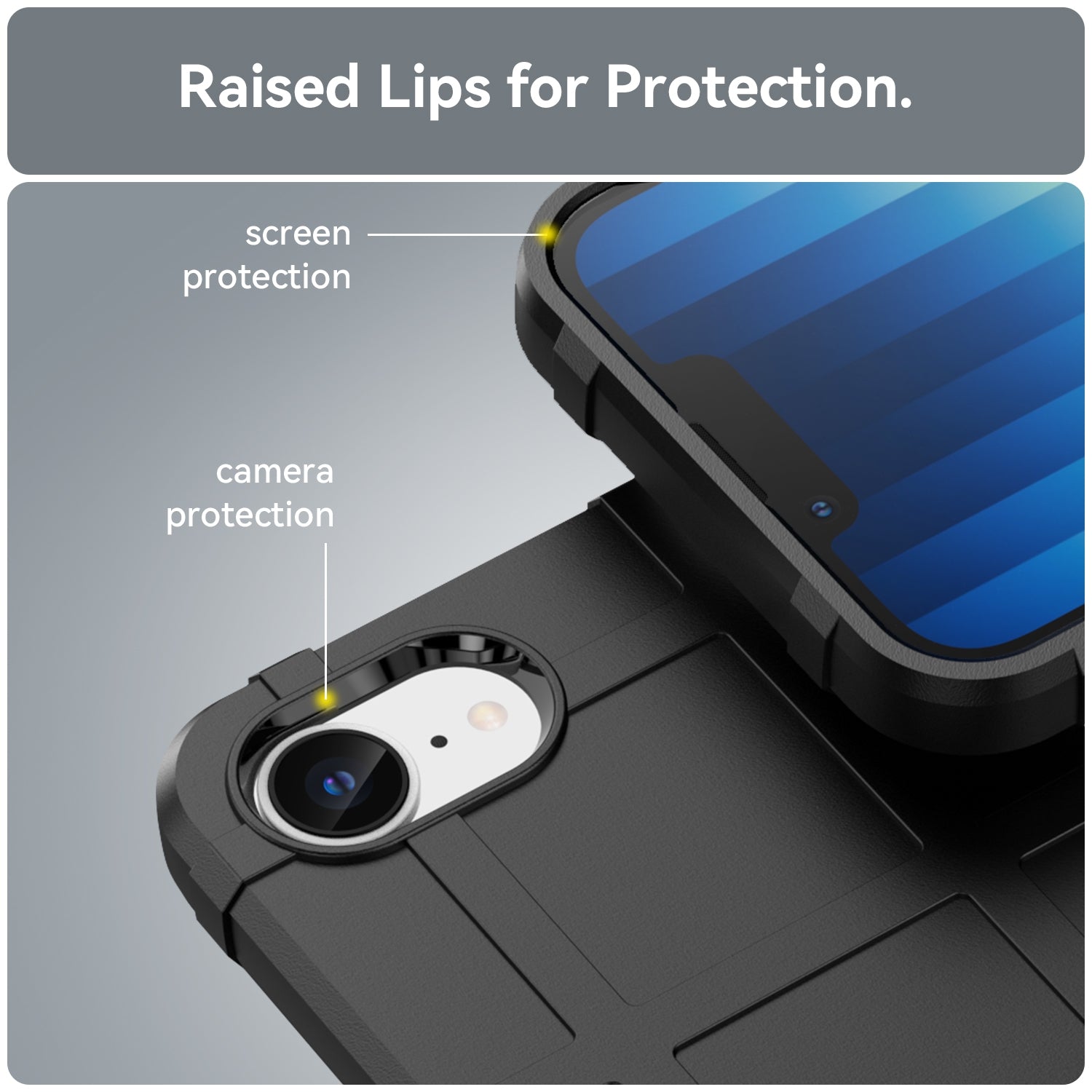 For-iPhone-17e-/-16e-Full-Coverage-Shockproof-TPU-Phone-Case(Black)