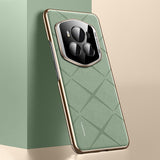 For-Honor-Magic6-RSR-Porsche-Design-Plain-Leather-PC-Phone-Case(Green)