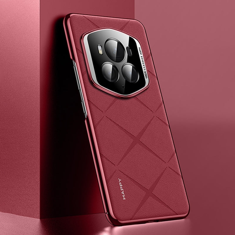For-Honor-Magic6-RSR-Porsche-Design-Plain-Leather-PC-Phone-Case(Wine-Red)