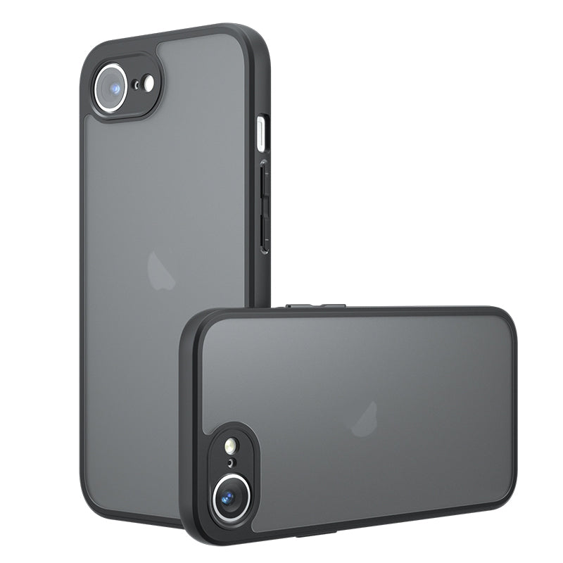 For-iPhone-17e-/-16e-Armor-Precise-Hole-PC-Hybrid-TPU-Phone-Case(Frosted-Black)
