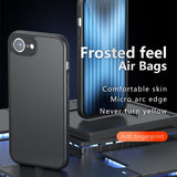 For-iPhone-17e-/-16e-Armor-Precise-Hole-PC-Hybrid-TPU-Phone-Case(Frosted-Black)