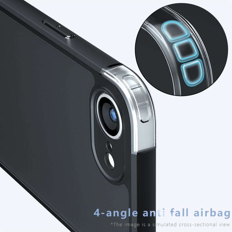 For-iPhone-17e-/-16e-Armor-Precise-Hole-PC-Hybrid-TPU-Phone-Case(Frosted-Black)