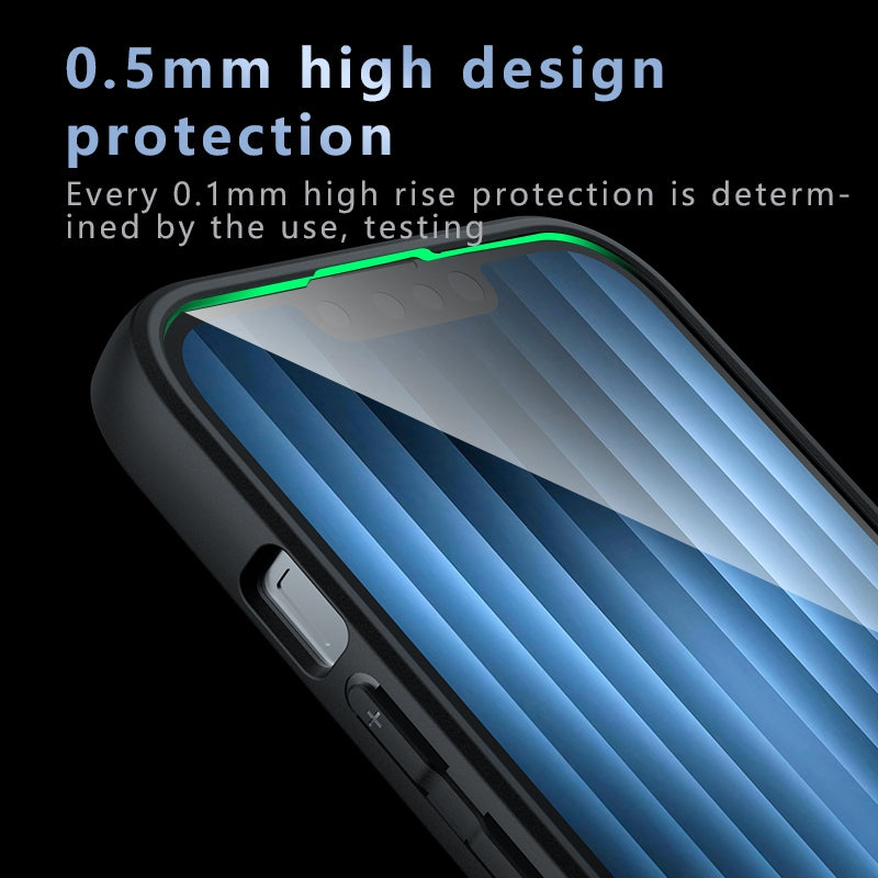 For-iPhone-17e-/-16e-Armor-Precise-Hole-PC-Hybrid-TPU-Phone-Case(Frosted-Black)