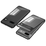 For-Google-Pixel-8a-Snap-Buckle-Metal-Frame-Frosted-Phone-Case(Black)