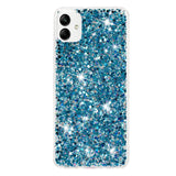 For-Samsung-Galaxy-A05-Transparent-Frame-Glitter-Powder-TPU-Phone-Case(Blue)