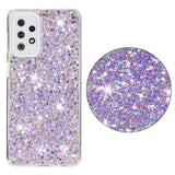 For-Samsung-Galaxy-A23-4G-/-A23-5G-Transparent-Frame-Glitter-Powder-TPU-Phone-Case(Purple)