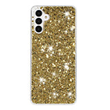 For-Samsung-Galaxy-A54-5G-Transparent-Frame-Glitter-Powder-TPU-Phone-Case(Gold)
