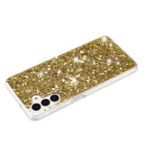 For-Samsung-Galaxy-A54-5G-Transparent-Frame-Glitter-Powder-TPU-Phone-Case(Gold)