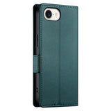 For-iPhone-17e-/-16e-Side-Buckle-Magnetic-Frosted-Leather-Phone-Case(Dark-Green)