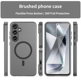 For-Samsung-Galaxy-S24-FE-5G-MagSafe-Frosted-Translucent-TPU-+-PC-Full-Coverage-Phone-Case(Black)