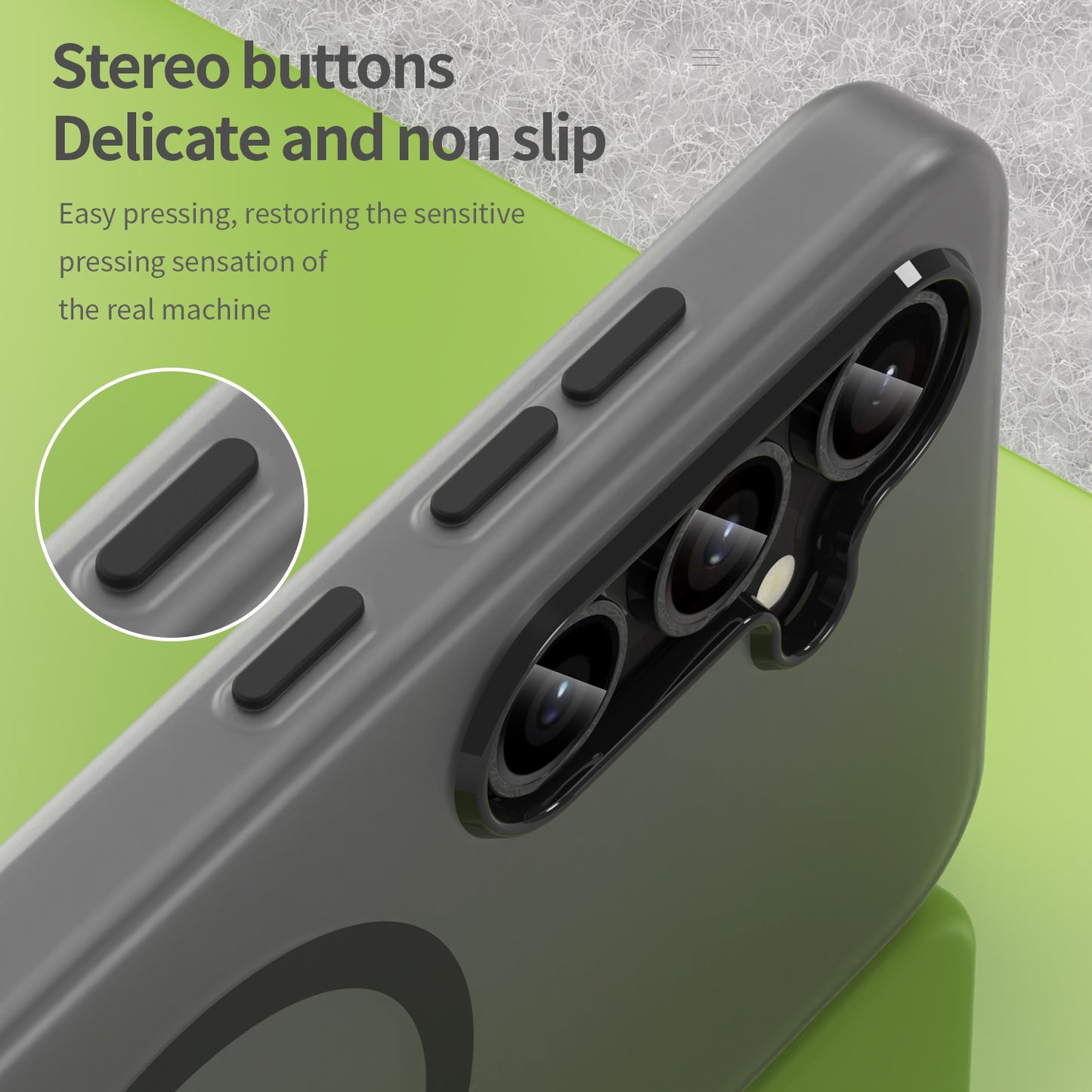 For-Samsung-Galaxy-S24-FE-5G-MagSafe-Frosted-Translucent-TPU-+-PC-Full-Coverage-Phone-Case(Black)