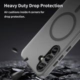 For-Samsung-Galaxy-S24-FE-5G-MagSafe-Frosted-Translucent-TPU-+-PC-Full-Coverage-Phone-Case(Black)