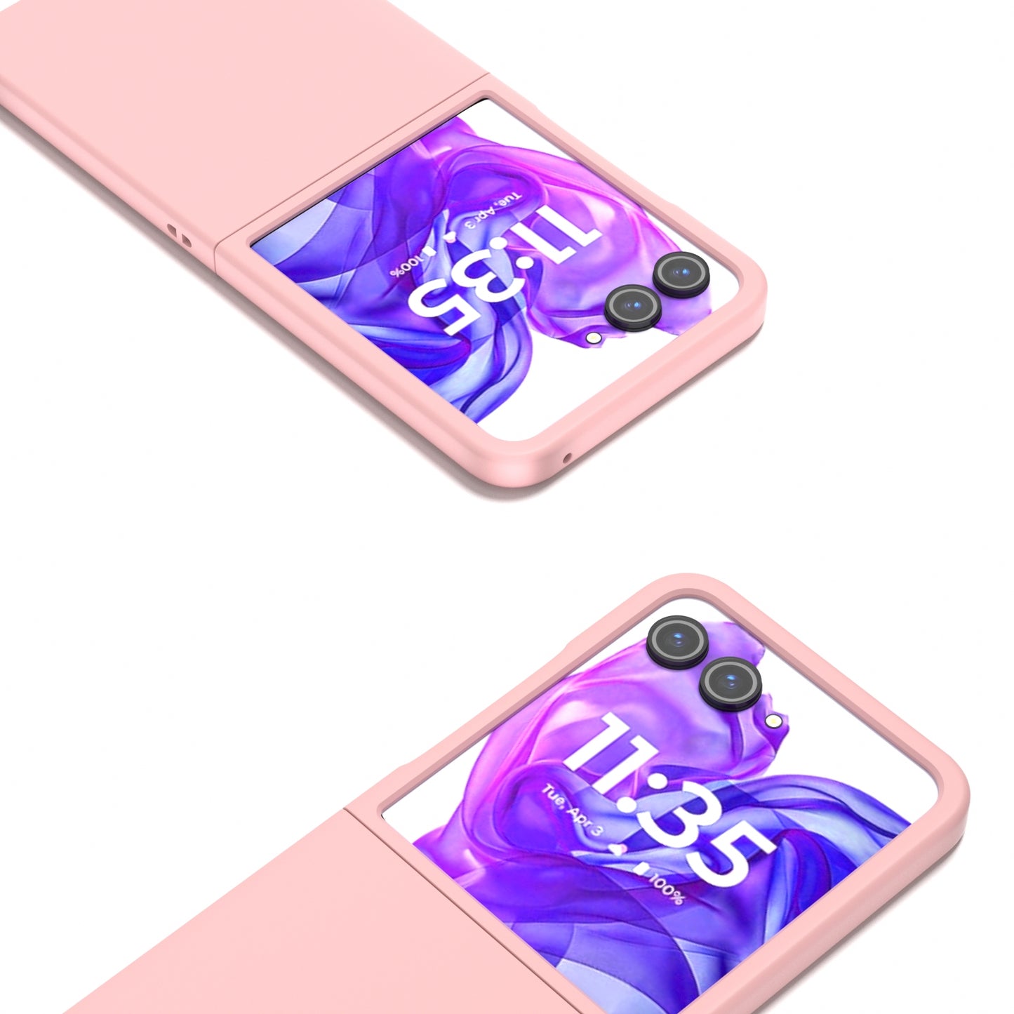 For-Motorola-Razr-50-Ultra-Skin-Feel-Full-Coverage-Phone-Case(Pink)