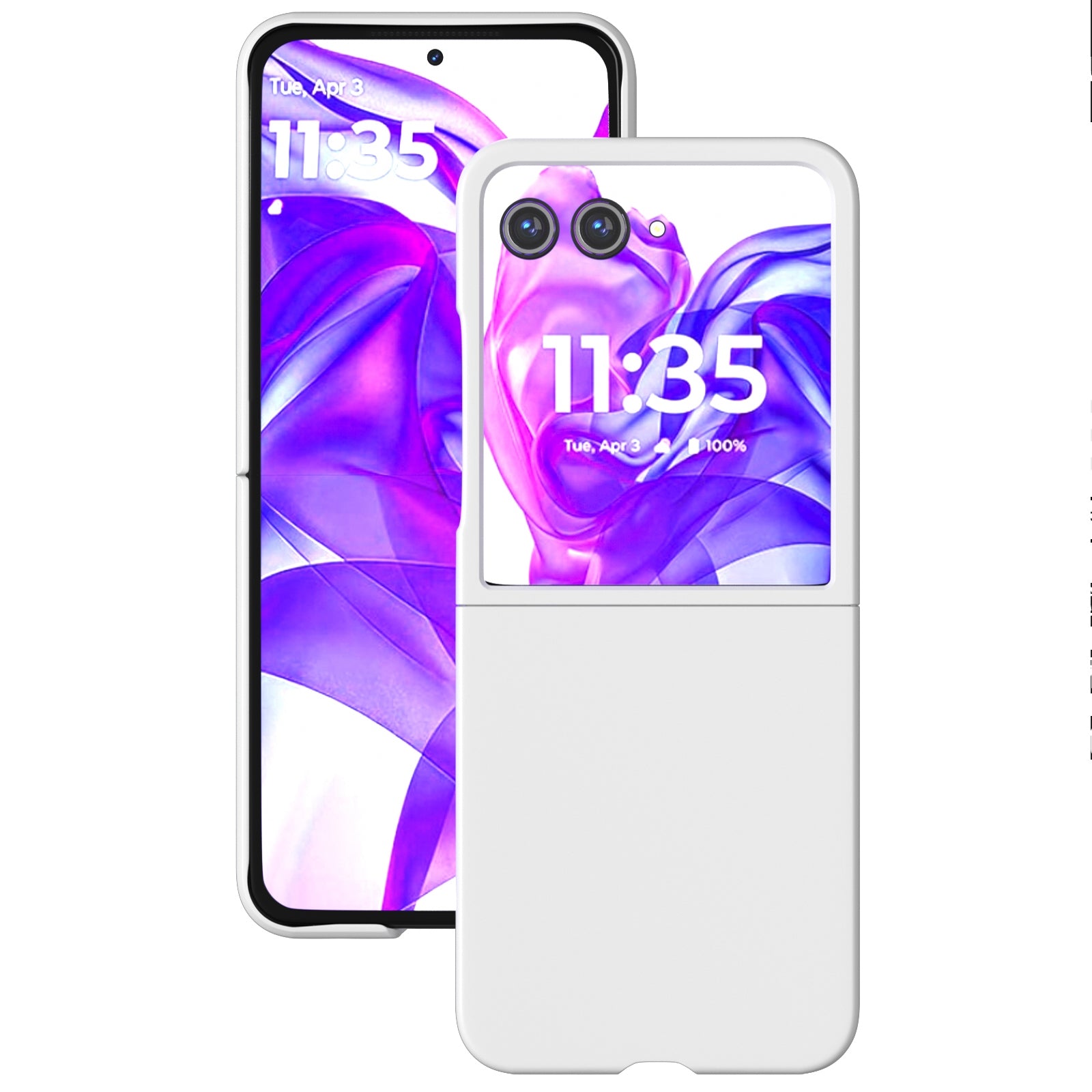 For-Motorola-Razr-50-Ultra-Skin-Feel-Full-Coverage-Phone-Case(White)