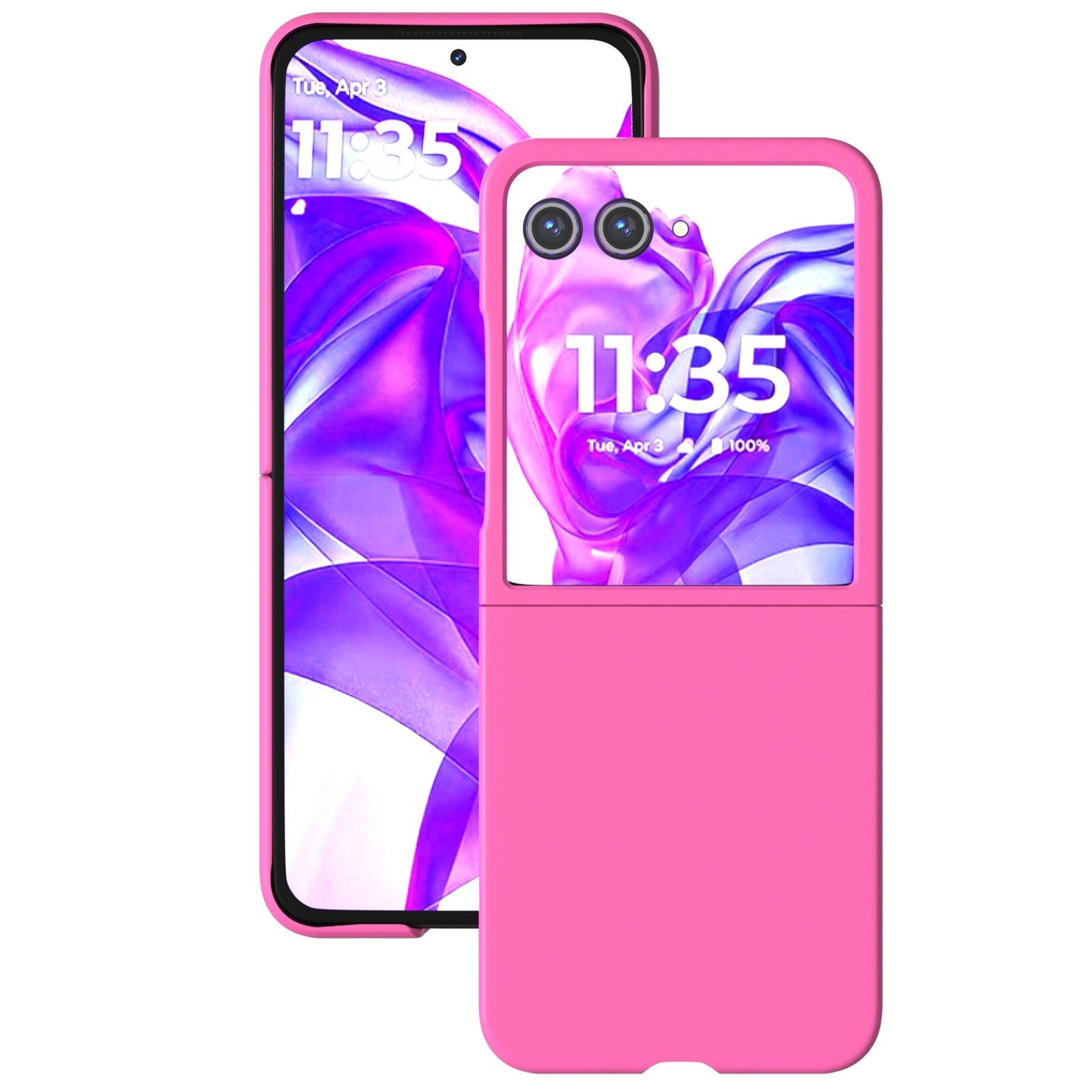 For-Motorola-Razr-50-Ultra-Skin-Feel-Full-Coverage-Phone-Case(Rose-Red)