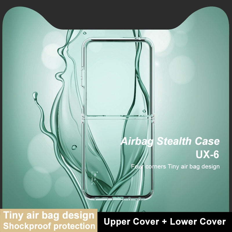 For-Motorola-Razr-50-Ultra-imak-UX-6-series-All-inclusive-Shockproof-Airbag-TPU-Invisible-Phone-Case(Transparent)