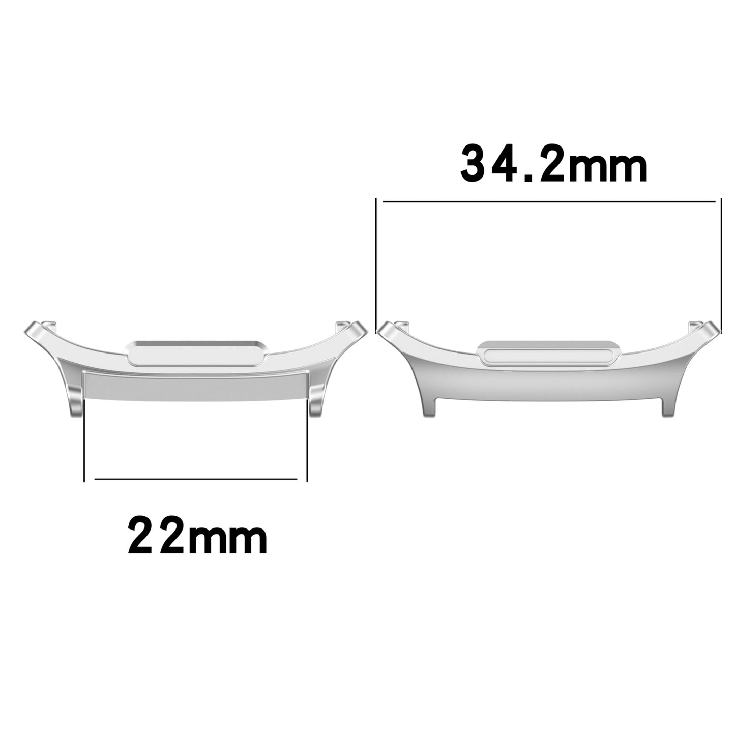 For-Samsung-Galaxy-Watch-Ultra-47mm-/-Ultra-2025-1-Pair-22mm-Zinc-Alloy-Metal-Watch-Band-Connector(Black)