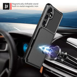 For-Samsung-Galaxy-A55-5G-Magnetic-Wallet-Card-Bag-Leather-Phone-Case(Black)