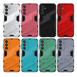 For-Samsung-Galaxy-M35-5G-Punk-Armor-2-in-1-PC-+-TPU-Shockproof-Phone-Case-with-Invisible-Holder(White)