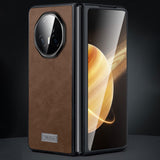 For-Honor-Magic-V3-SULADA-Shockproof-TPU-+-Handmade-Leather-Phone-Case(Brown)