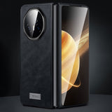 For-Honor-Magic-V3-SULADA-Shockproof-TPU-+-Handmade-Leather-Phone-Case(Black)