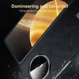 For-Honor-Magic-V3-SULADA-Shockproof-TPU-+-Handmade-Leather-Phone-Case(Black)