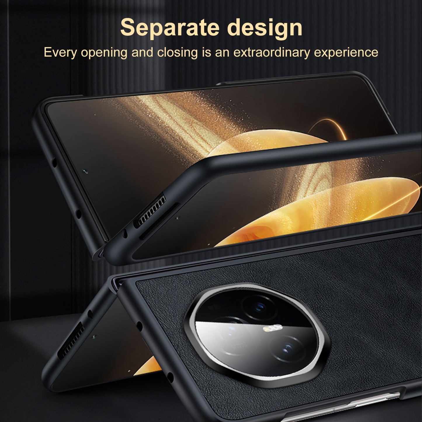 For-Honor-Magic-V3-SULADA-Shockproof-TPU-+-Handmade-Leather-Phone-Case(Brown)
