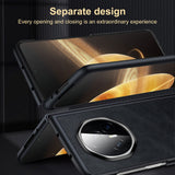 For-Honor-Magic-V3-SULADA-Shockproof-TPU-+-Handmade-Leather-Phone-Case(Green)