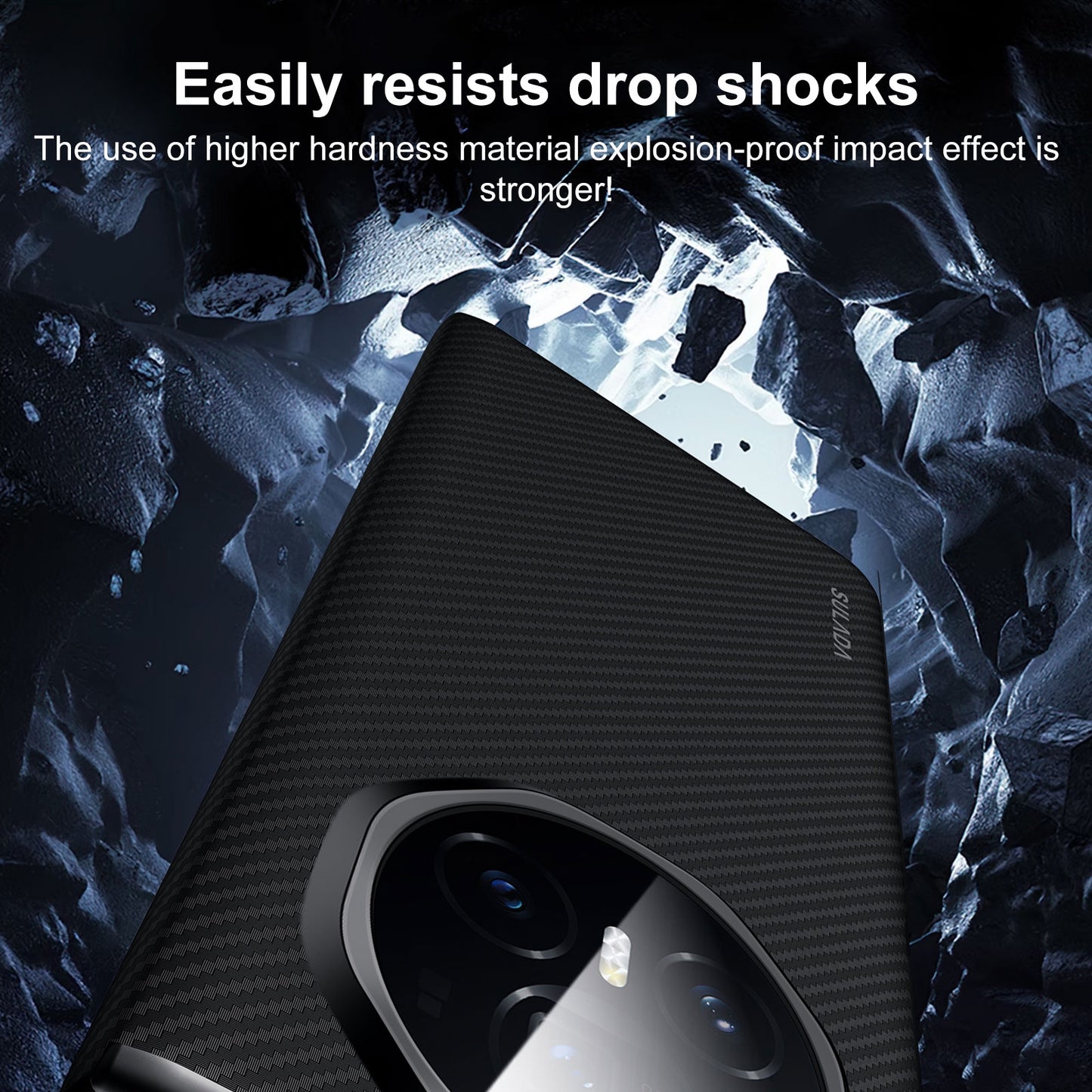 For-Honor-Magic-V3-SULADA-Kevlar-600D-Texture-Smart-Window-Leather-Phone-Case(Black)