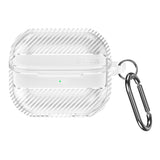 For-Samsung-Galaxy-Buds3-/-3-Pro-Carbon-Fiber-Texture-Earphone-Protective-Case-with-Carabiner(Transparent)