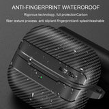For-Samsung-Galaxy-Buds3-/-3-Pro-Carbon-Fiber-Texture-Earphone-Protective-Case-with-Carabiner(Transparent)